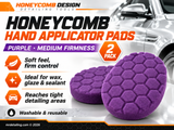 Honeycomb purple applicator sponge x 2