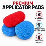 Microfibre Applicator Pads x 3 Thick NO LEAK No waste